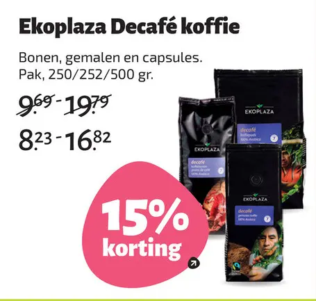 Aanbieding: Decafé koffie