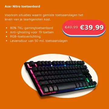 Aanbieding: Acer Nitro toetsenbord