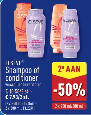 Promotie: Shampoo of conditioner