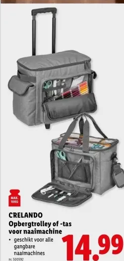 Promotie: Opbergtrolley of -tas voor naaimachine
