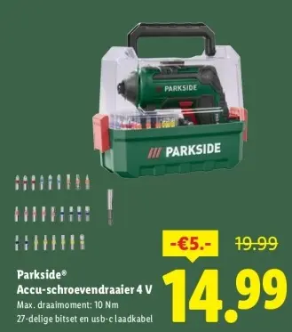 Aanbieding: Accu-schroevendraaier 4 V