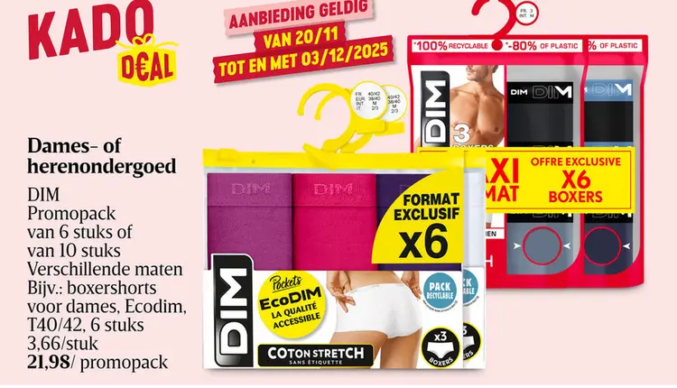 Aanbieding: Dames- of herenondergoed