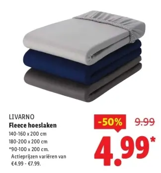 Aanbieding: Fleece hoeslaken