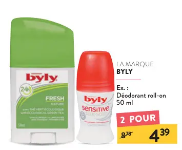 Offre: Déodorant roll-on
