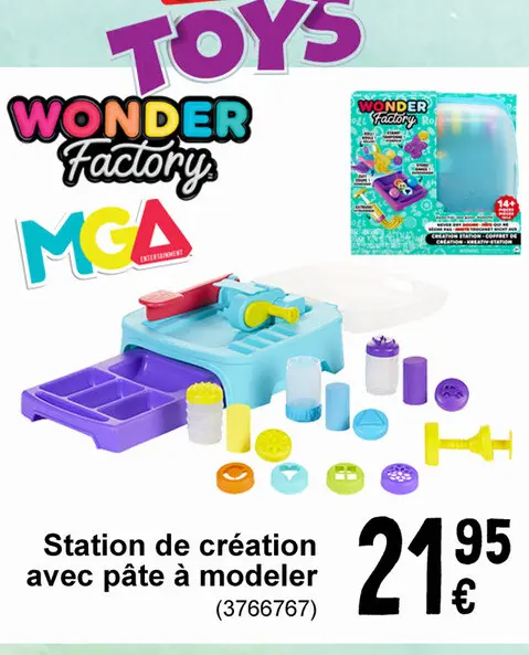 Offre: Station de création avec pâte à modeler