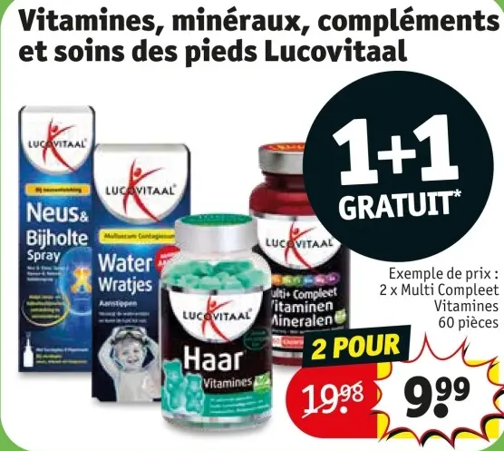 Offre: Vitamines, minéraux, compléments et soins des pieds 