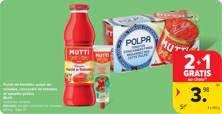 Offre: Purée de tomates, pulpe de tomates, concentré de tomates et tomates pelées