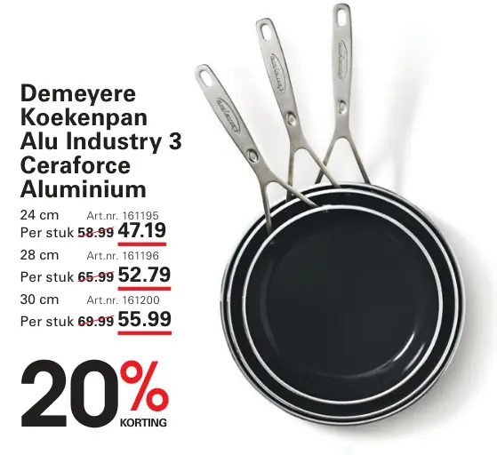 Aanbieding: Koekenpan Alu Industry 3 Ceraforce Aluminium