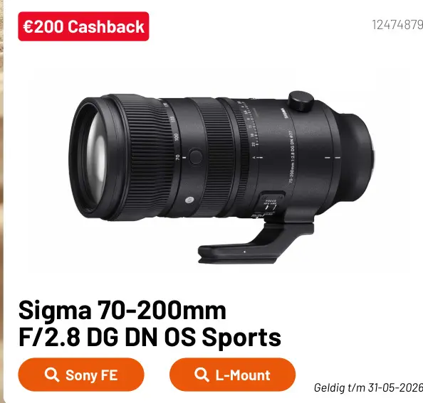 Promotie: 70-200mm F/2.8 DG DN OS Sports