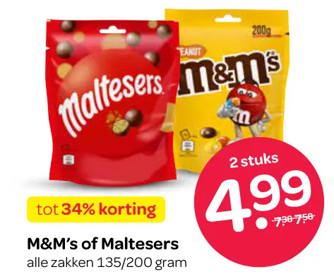 Aanbieding: M&M's of Maltesers