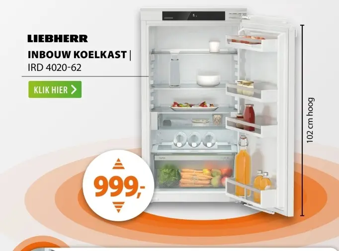 Aanbieding: Inbouw koelkast