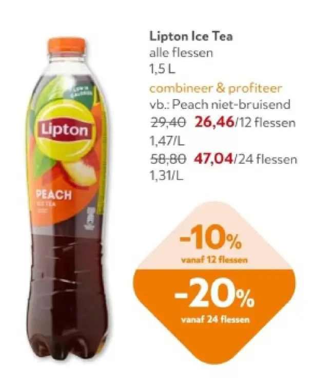 Promotie: Lipton Ice Tea Peach niet-bruisend