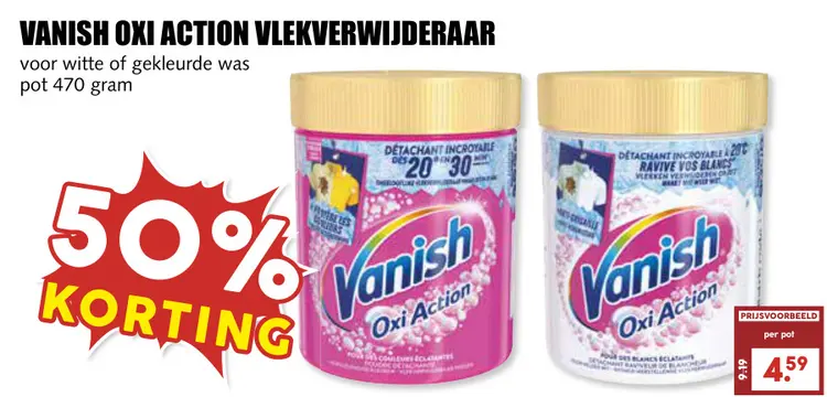 Aanbieding: Vanish Oxi Action vlekverwijderaar