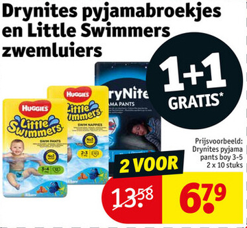 Aanbieding: Drynites pyjamabroekjes en Little Swimmers zwemluiers