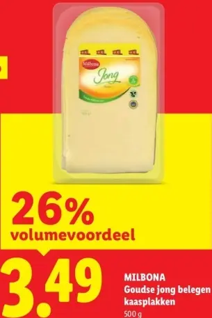 Aanbieding: Goudse jong belegen kaasplakken
