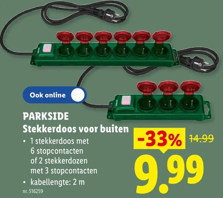 Promotie: PARKSIDE Stekkerdoos voor buiten