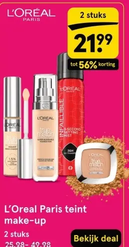 Aanbieding: L'Oreal Paris teint make-up