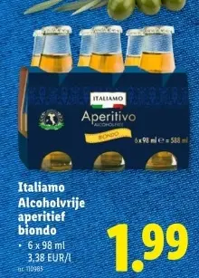 Promotie: Italiamo Alcoholvrije aperitief biondo