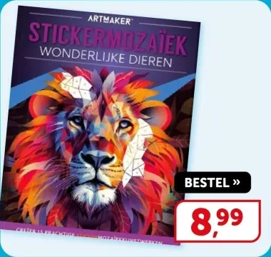 Aanbieding: Stickermozaïek wonderlijke dieren