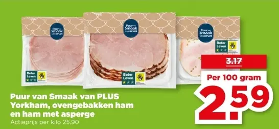 Aanbieding: Yorkham, ovengebakken ham en ham met asperge