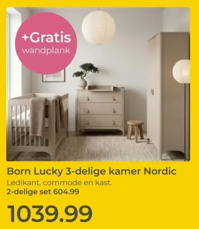 Aanbieding: Born Lucky 3-delige kamer Nordic