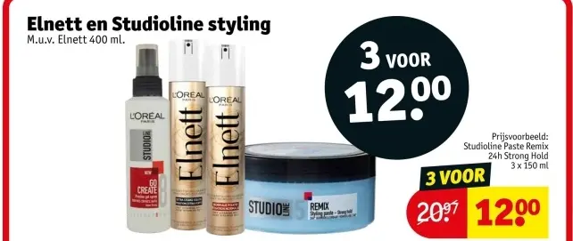 Aanbieding: Elnett en Studioline styling