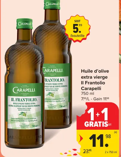Offre: Huile d'olive extra vierge Il Frantolio