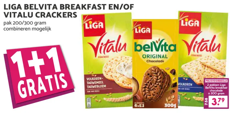 Aanbieding: Belvita breakfast en/of VITALU crackers
