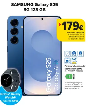 Aanbieding: SAMSUNG Galaxy S25 5G 128 GB