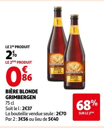 Offre: Bière blonde