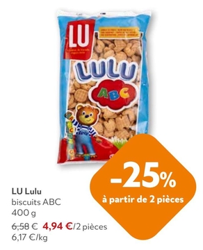 Offre: LU Lulu biscuits ABC