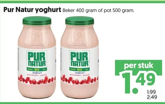 Aanbieding: Pur Natur yoghurt