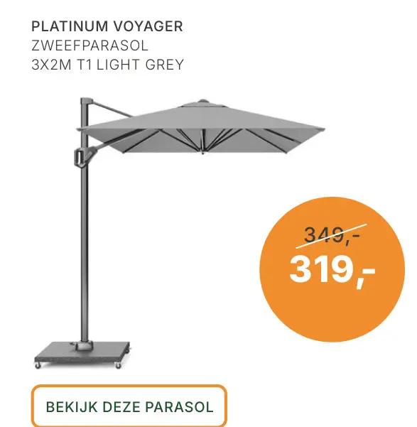 Aanbieding: Platinum voyager zweefparasol