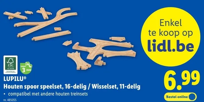 Promotie: Houten spoor speelset