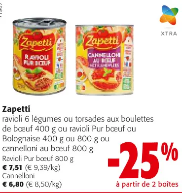 Offre: Ravioli Pur bœuf