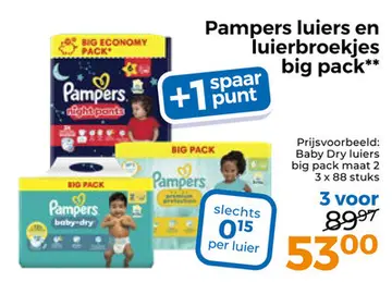 Aanbieding: Pampers luiers en luierbroekjes big pack