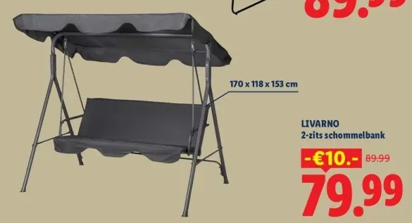 Aanbieding: 2-zits schommelbank