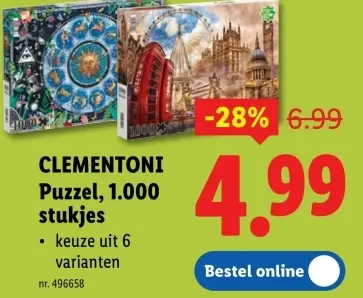 Promotie: Puzzel 1000 stukjes