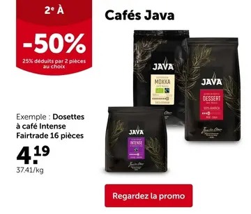 Offre: Dosettes à café Intense
