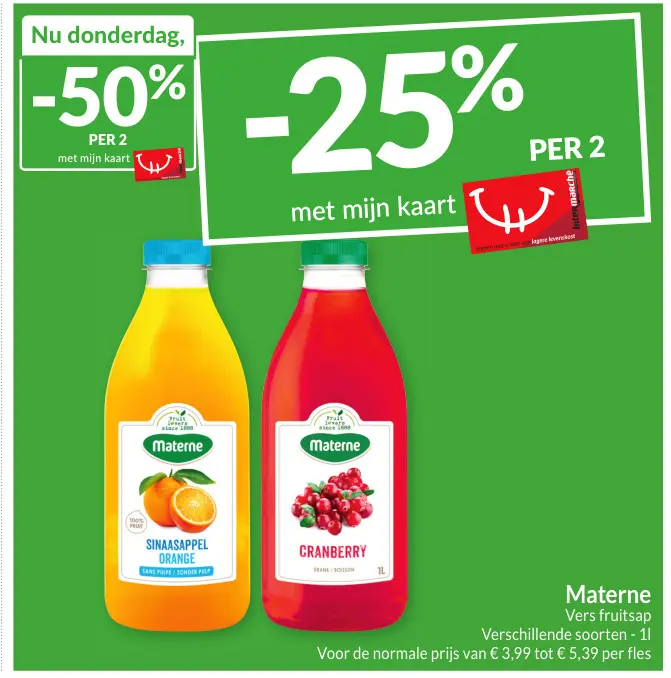 Promotie: Vers fruitsap
