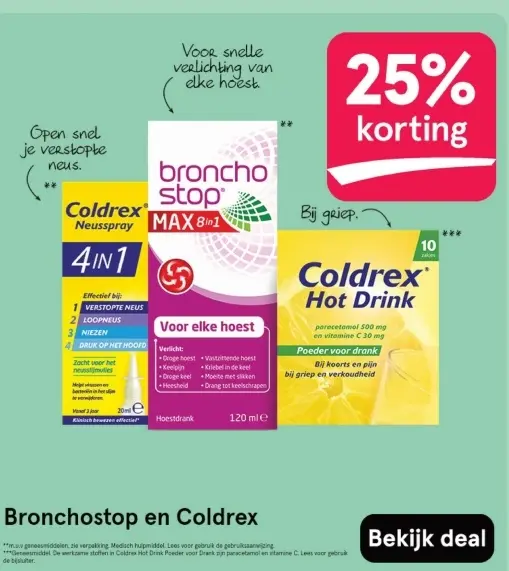 Aanbieding: Bronchostop en Coldrex