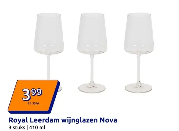 Aanbieding: Royal Leerdam wijnglazen Nova