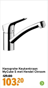 Aanbieding: Hansgrohe Keukenkraan MyCube S met Hendel Chr