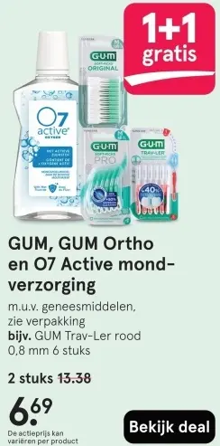 Aanbieding: GUM, GUM Ortho en O7 Active mondverzorging