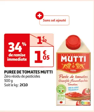 Offre: PUREE DE TOMATES MUTTI