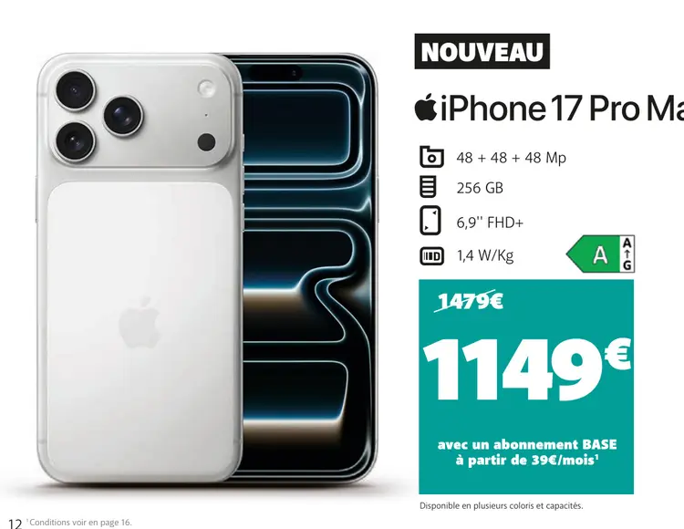 Offre: iPhone 17 Pro Max