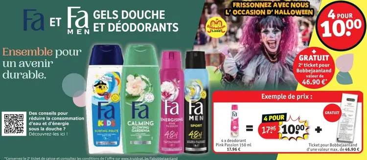 Offre: Gels douche et déodorants