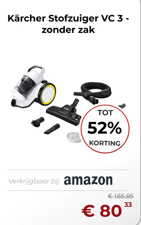 Aanbieding: Stofzuiger VC 3 zonder zak
