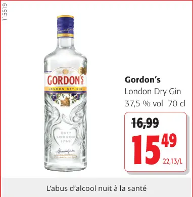 Offre: London Dry Gin
