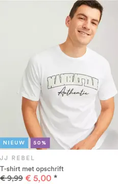 Aanbieding: T-shirt met opschrift